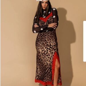 Dressed in LALA - Icons Only Lace Slip Dress in Leopard